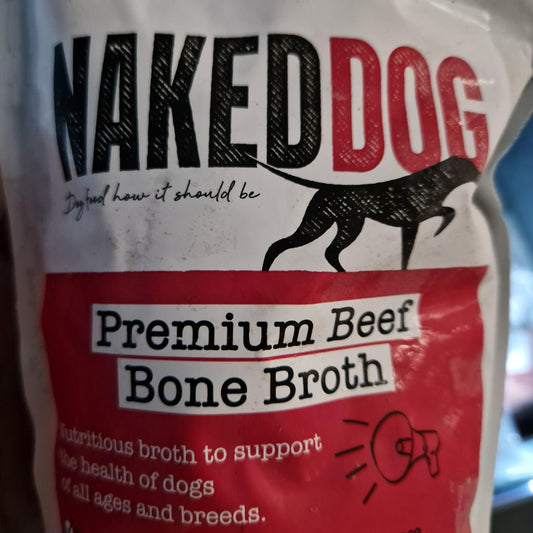 Naked Dog Premium Bone Broth Beef - North East Pet Shop Naked Dog