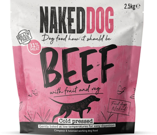 Naked Dog Premium Cold Pressed Beef - North East Pet Shop Naked Dog