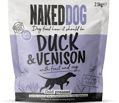 Naked Dog Premium Cold Pressed Duck and Venison - North East Pet Shop Naked Dog