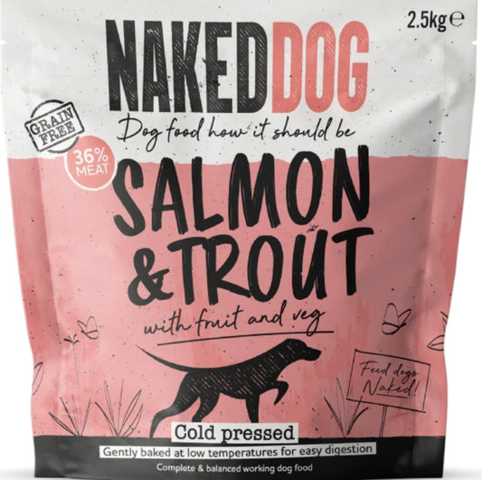 Naked Dog Premium Cold Pressed Salmon & Trout - North East Pet Shop Naked Dog