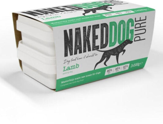 Naked Dog Pure Lamb 2 x 500g - North East Pet Shop Naked Dog