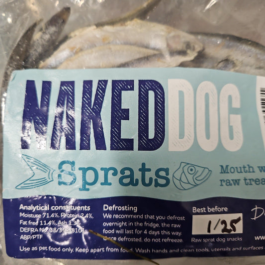 Naked Dog Raw Treat Sprats - North East Pet Shop Naked Dog