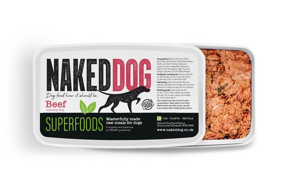 Naked Dog Superfood Beef - North East Pet Shop Naked Dog