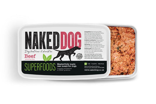 Naked Dog Superfood Beef - North East Pet Shop Naked Dog