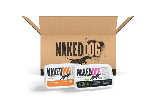 NAKEDDOG Variety Box - 20kg (No Chicken) - North East Pet Shop Naked Dog