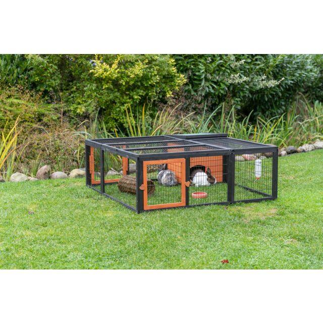 natura outdoor run with cover, wood - North East Pet Shop Trixie