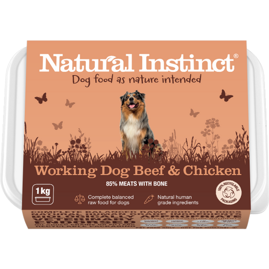 Natural Instinct Working Dog Beef & Chicken 1kg - North East Pet Shop Nutriment