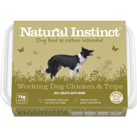 Natural Instinct Working Dog Chicken & Tripe 1kg - North East Pet Shop Nutriment
