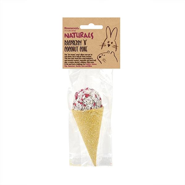 Naturals Rasbery 'n' Coconut Cone 6x70g - North East Pet Shop Naturals