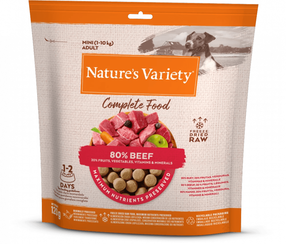 Nature's Variety - COMPLETE FREEZE DRIED FOOD BEEF FOR ADULT DOGS 250g - North East Pet Shop Nature's Variety