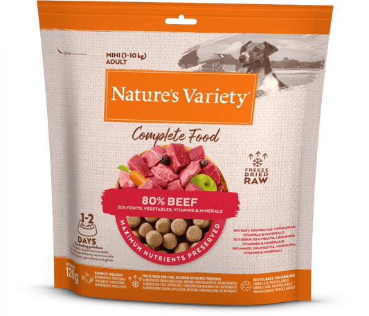 Nature's Variety - COMPLETE FREEZE DRIED FOOD BEEF FOR ADULT DOGS 250g - North East Pet Shop Nature's Variety