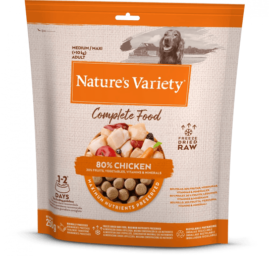Nature's Variety - COMPLETE FREEZE DRIED FOOD CHICKEN FOR ADULT DOGS 250g - North East Pet Shop Nature's Variety