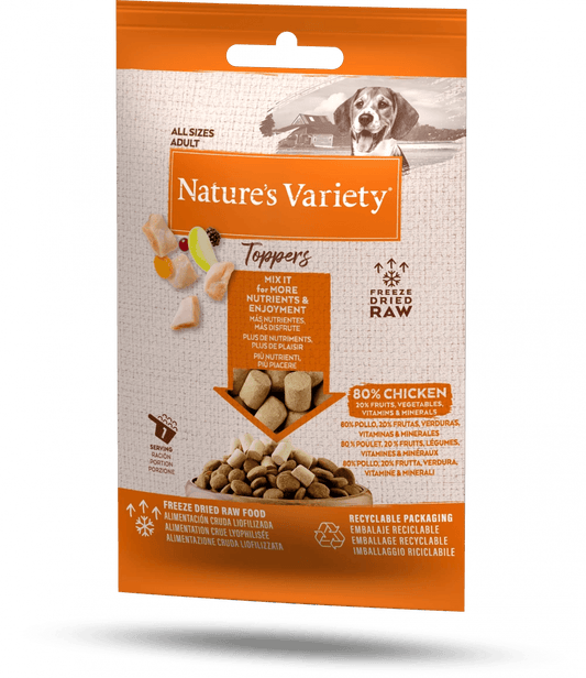 Nature's Variety - COMPLETE FREEZE DRIED FOOD CHICKEN TOPPERS FOR ADULT DOGS - North East Pet Shop Nature's Variety