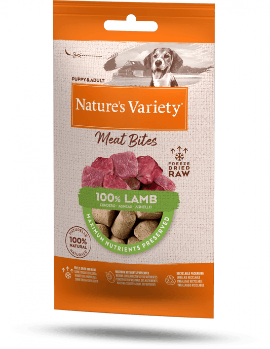 Nature's Variety - FREEZE DRIED MEAT BITES 100% LAMB FOR ADULT DOGS - North East Pet Shop Nature's Variety