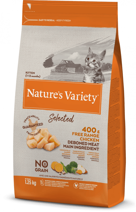 Nature's Variety - SELECTED DRY FREE RANGE CHICKEN FOR KITTENS 1.25kg - North East Pet Shop Nature's Variety