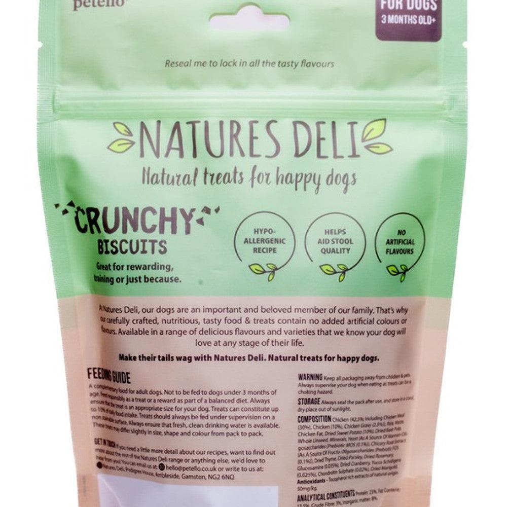 Natures Deli Crunchy Biscuit Chicken With Sweet Potato 225g - North East Pet Shop Natures Deli
