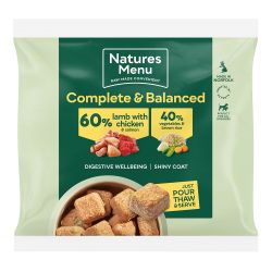 Natures Menu 60/40 Lamb & Chicken Nuggets Frozen, 1kg - North East Pet Shop Natures Menu