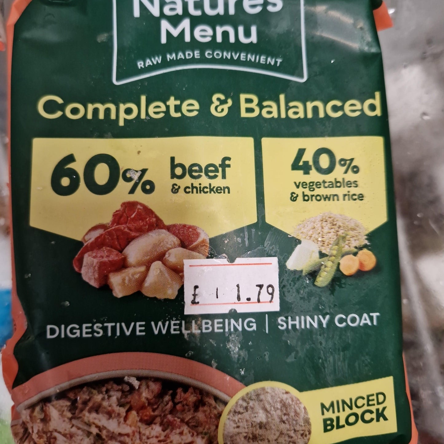 Natures Menu Beef & Chicken Block 300g - North East Pet Shop Natures Menu