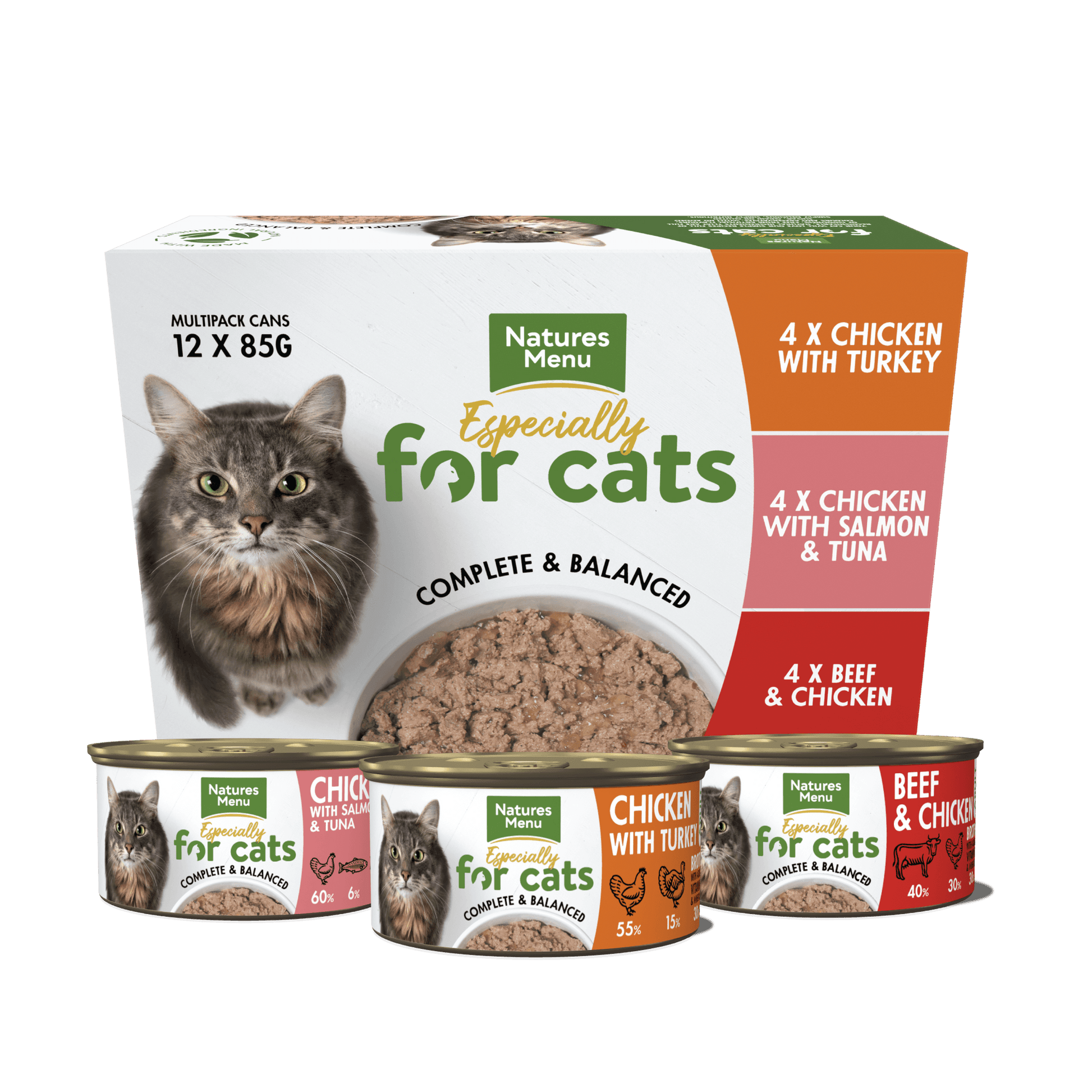 Natures Menu Cat Multipack Tins 4x12x85g - North East Pet Shop Natures Menu