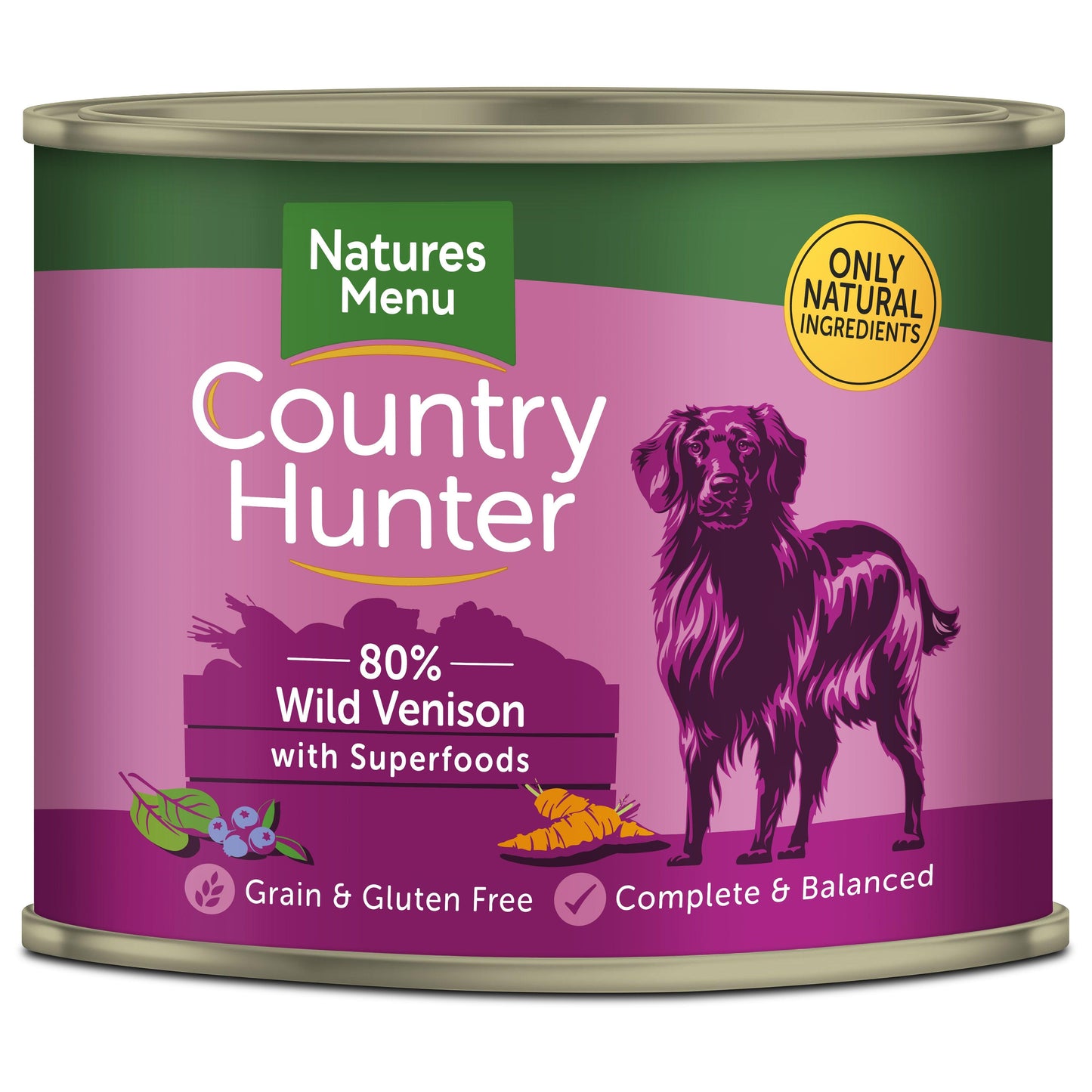 Natures Menu Country Hunter Dog Tins Venis 6x600g - North East Pet Shop Natures Menu