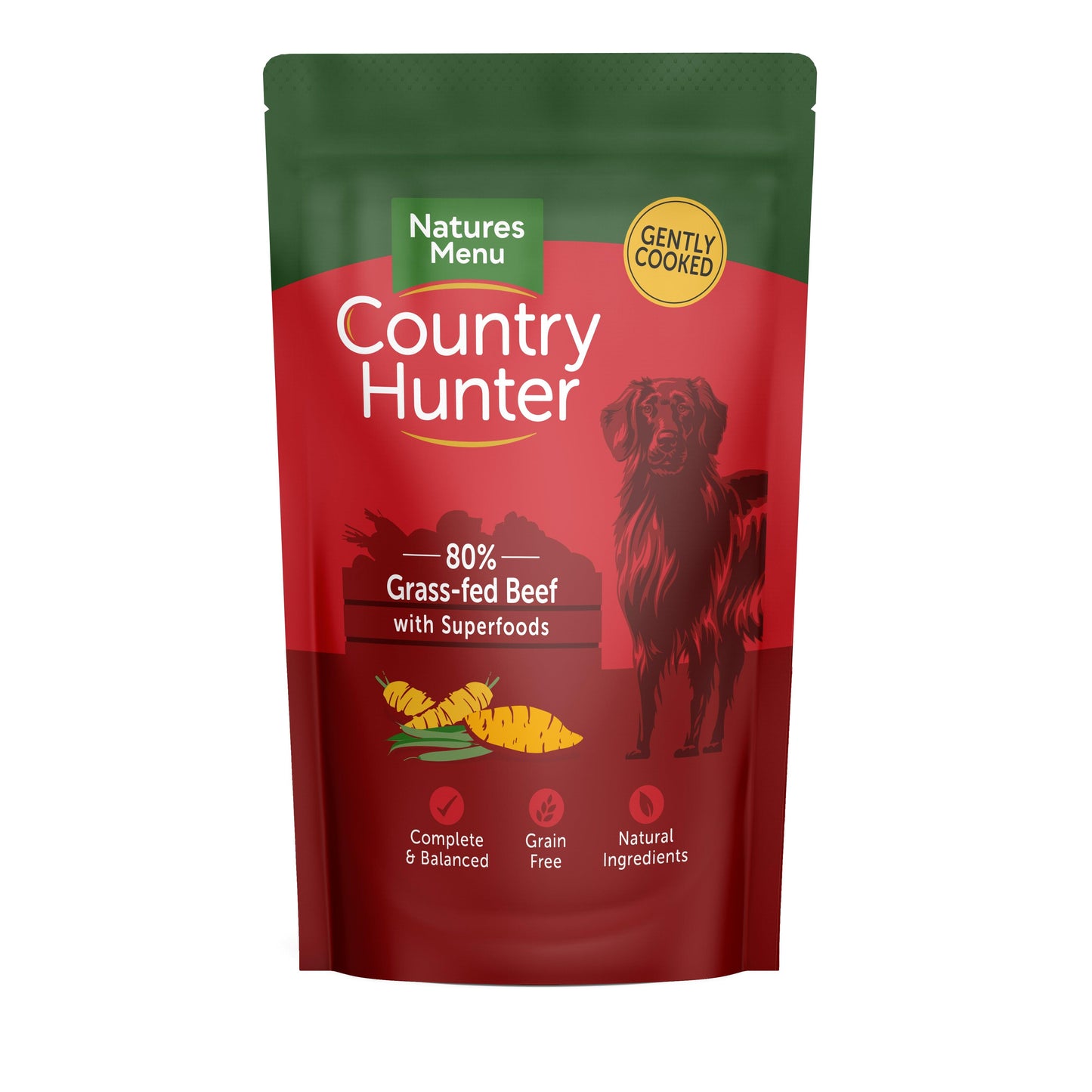 Natures Menu Ctry Hunter Dog Pch Beef 3x6x150g - North East Pet Shop Natures Menu