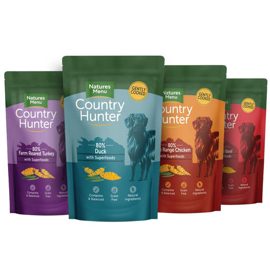 Natures Menu Ctry Hunter Dog Pch Sup 3x12x150g - North East Pet Shop Natures Menu