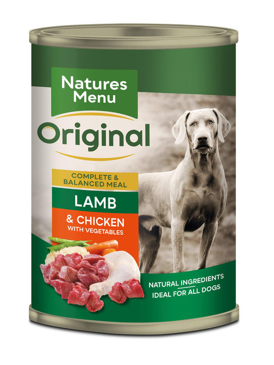 Natures Menu Dog Tins Lamb&Chicken 12x400g - North East Pet Shop Natures Menu