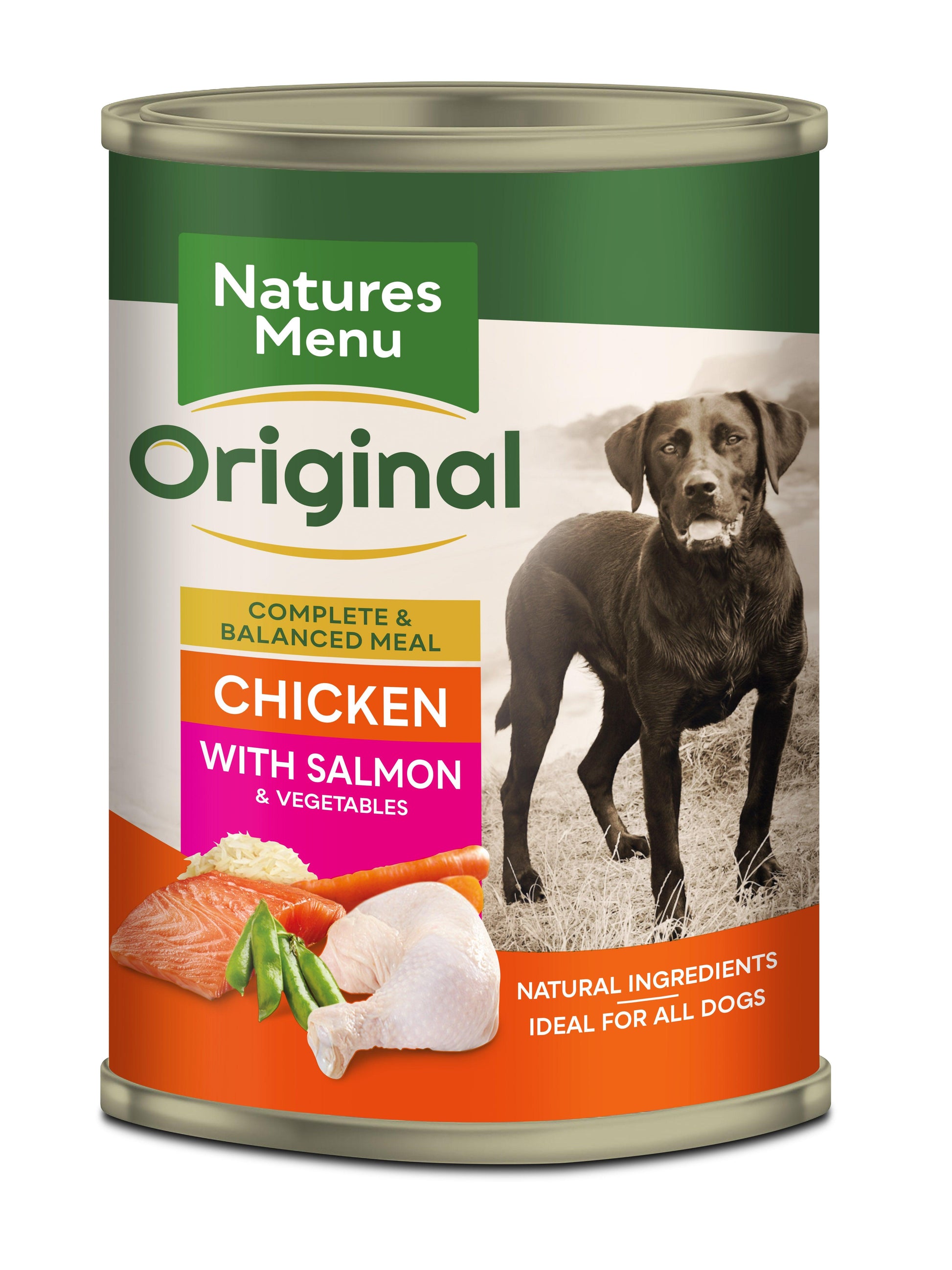 Natures Menu Dog Tins Salmon & Chicken 12x400g - North East Pet Shop Natures Menu