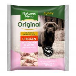 Natures Menu Original Chicken with Salmon Puppy Nuggets with Brown Rice, 1kg - North East Pet Shop Natures Menu