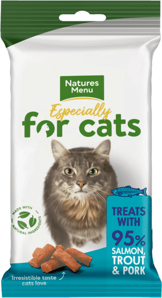NATURES MENU TREATS SALMON AND TROUT FOR CATS - North East Pet Shop Natures Menu