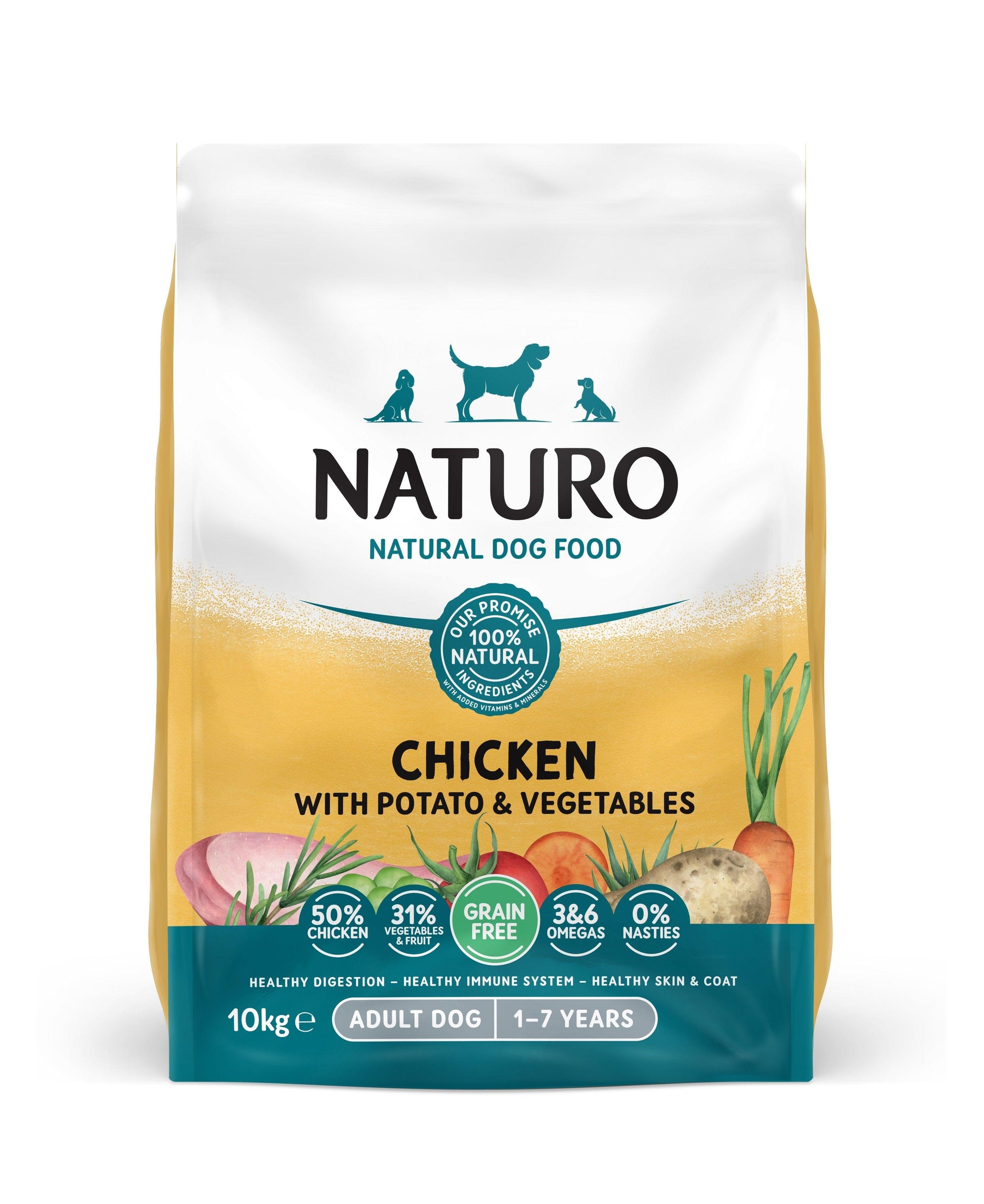 Naturo Adult Chicken with Potato & Veg 10kg - North East Pet Shop Naturo