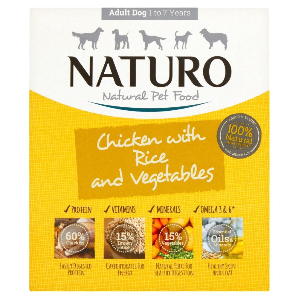 Naturo Adult Chicken with Rice & Veg Trays 400g - North East Pet Shop Naturo