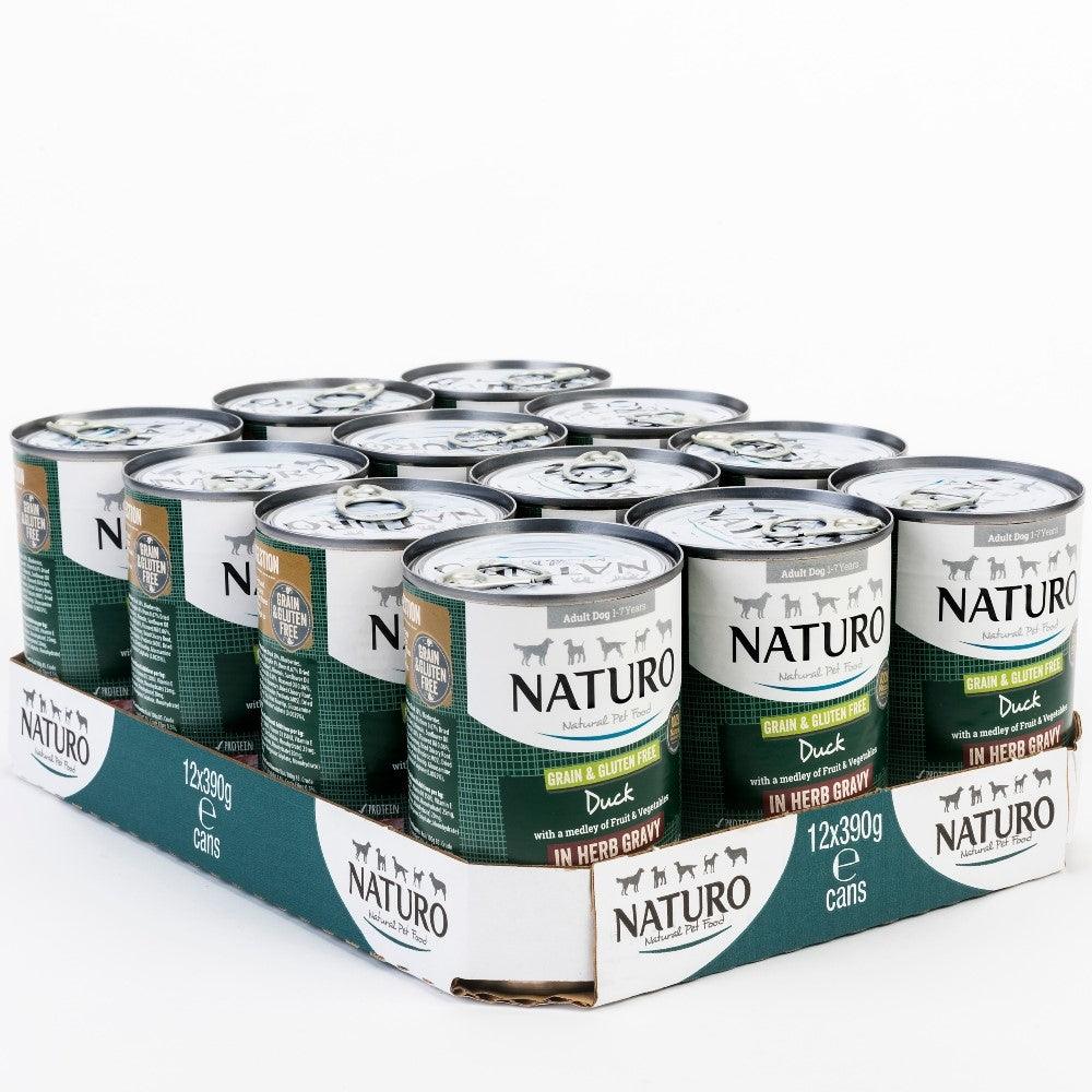 Naturo Adult GGF Duck Gravy Tin 12x390g - North East Pet Shop Naturo