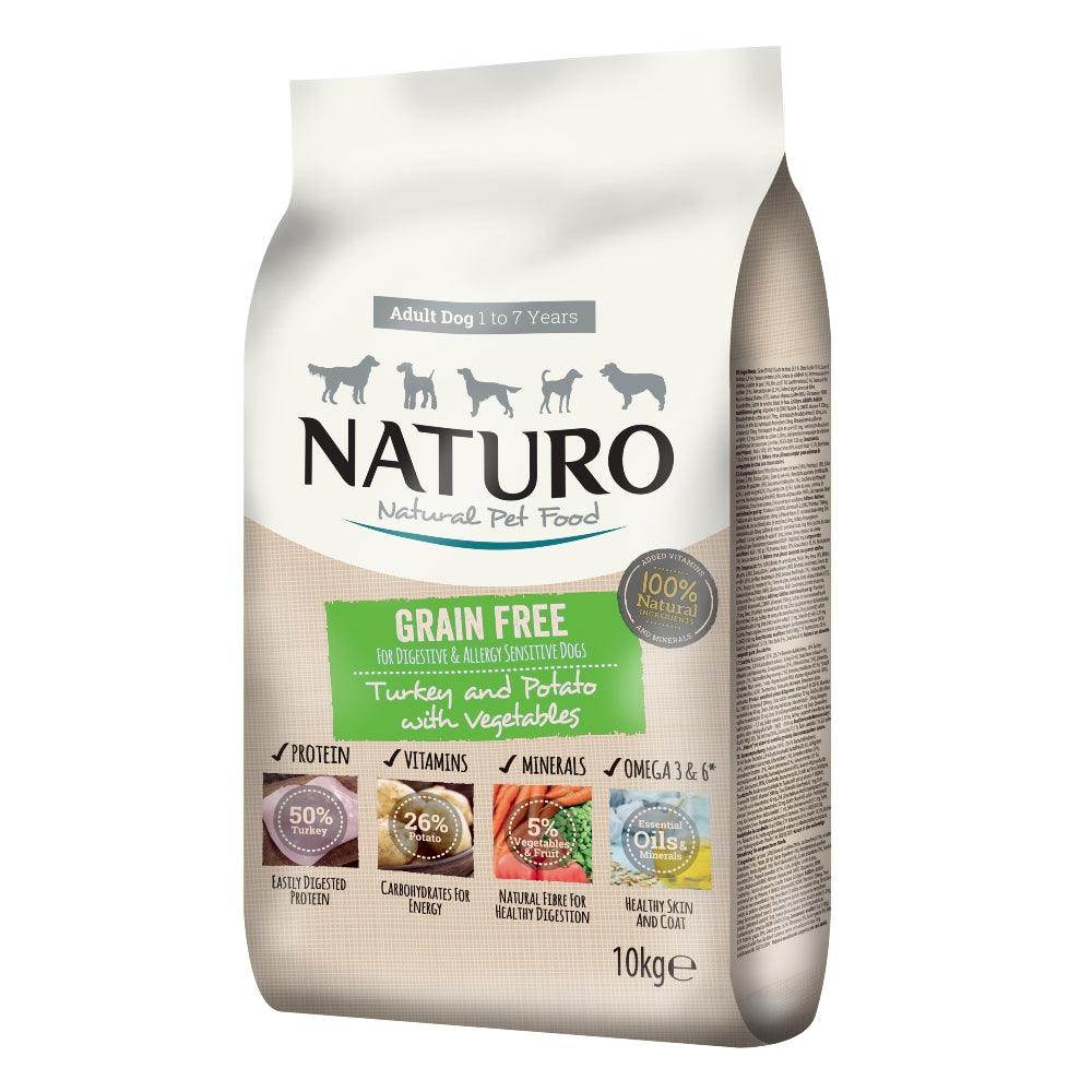 Naturo Adult Grain Free Turkey with Potato & Veg 10kg - North East Pet Shop Naturo