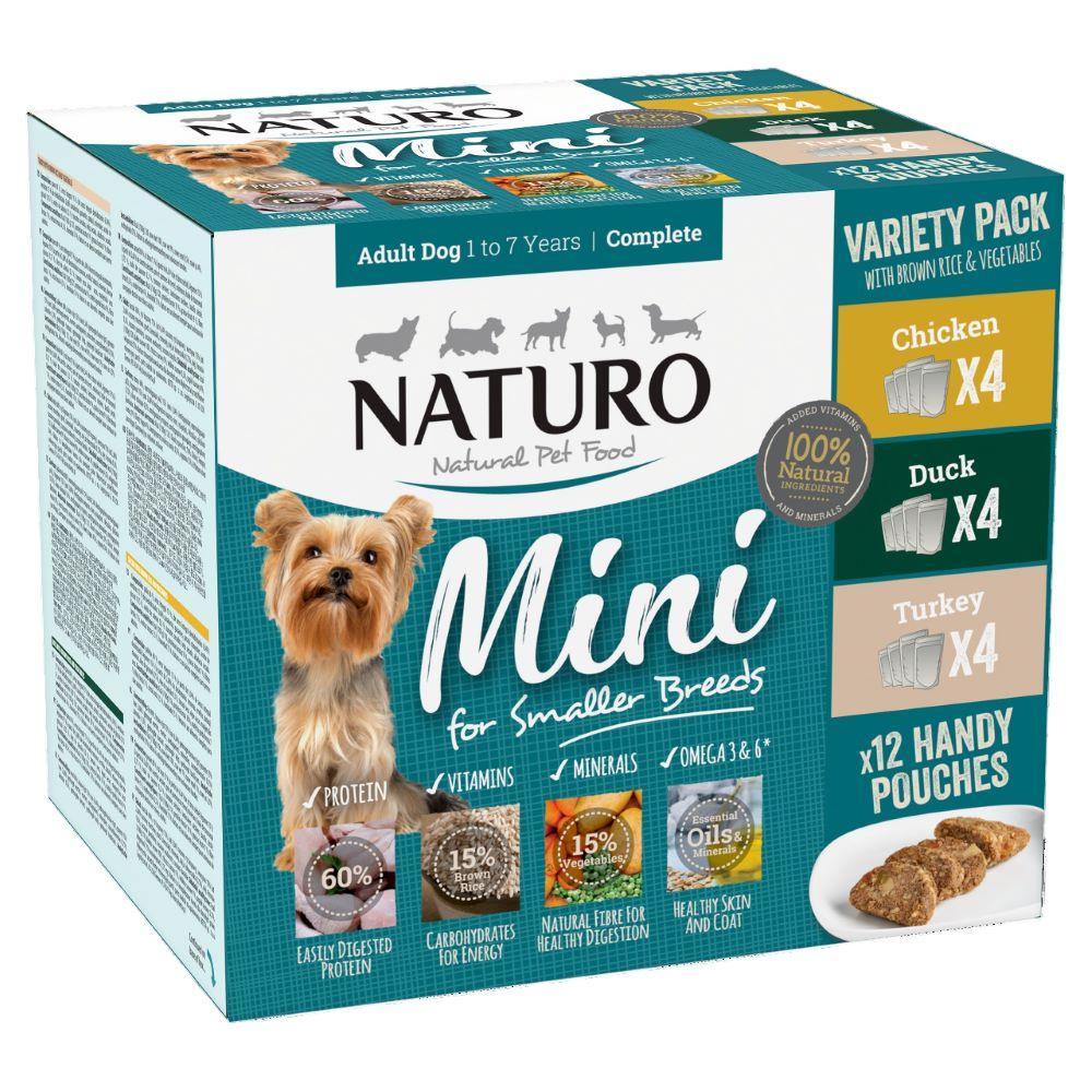 Naturo Adult Mini Dog with Rice Variety Pack Pouches 12 x 150g - North East Pet Shop Naturo