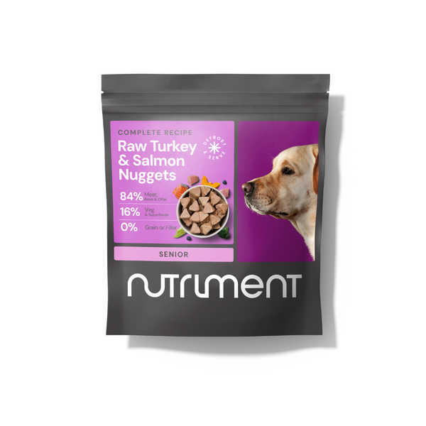 Nutriment Raw Turkey & Salmon Nuggets for Senior Dogs 1kg - North East Pet Shop Nutriment