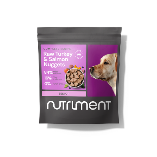 Nutriment Raw Turkey & Salmon Nuggets for Senior Dogs 1kg - North East Pet Shop Nutriment
