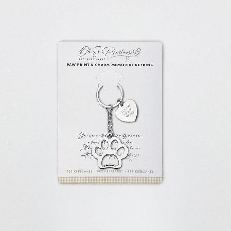 Oh So Precious Paw and Charm Keyring - North East Pet Shop Oh So Precious