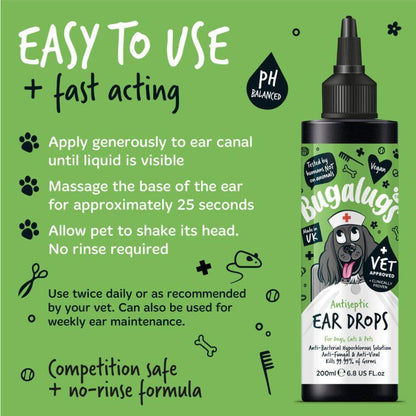 OOC Bugalugs Antiseptic Ear Drops - North East Pet Shop Bugalugs