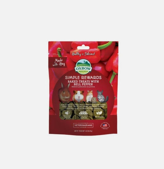 Oxbow Simple Rewards Baked Treats Bell Pepper 60g - North East Pet Shop Ox Bow