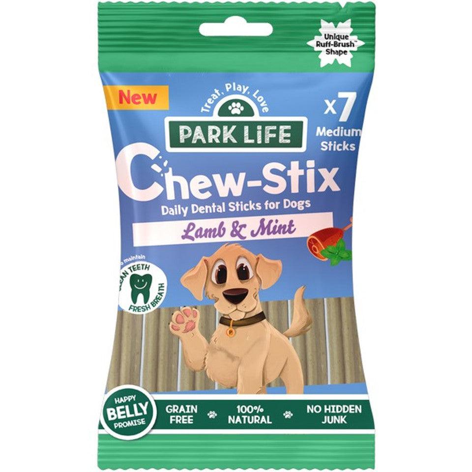 Park Life Chew-Stix Lamb & Mint 180g (7x Medium Sticks) - AS SEEN ON DRAGONS DEN - North East Pet Shop Park Life