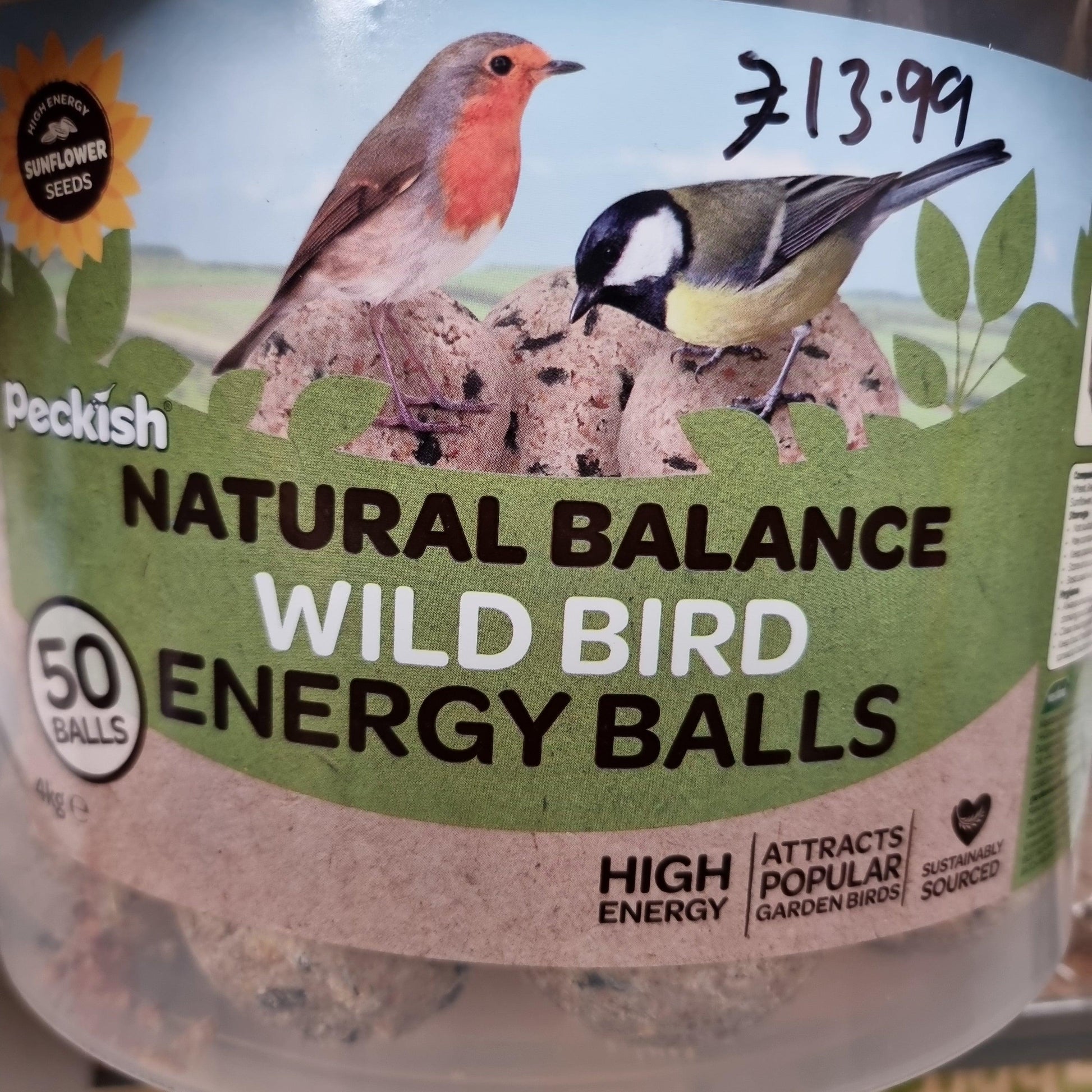 Peckish Natural Balance Energy Balls for Birds - 50 Ball Bucket - North East Pet Shop Peckish