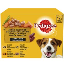 Pedigree Adult Wet Dog Food Pouches Mixed in Gravy 12pk, 100g - North East Pet Shop Pedigree