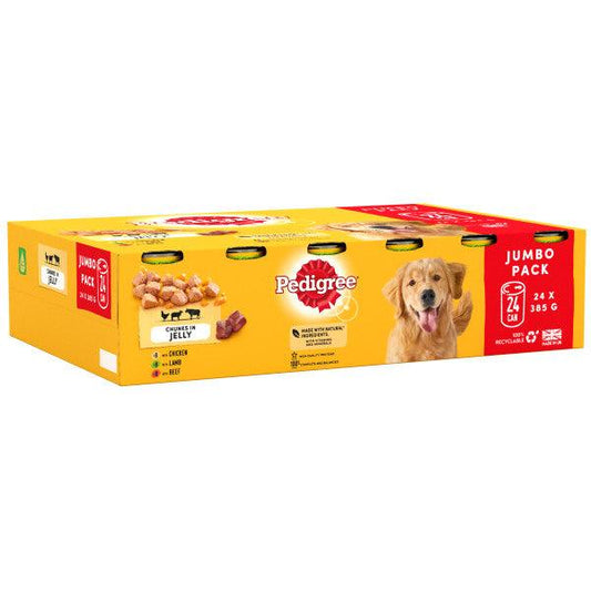 Pedigree Tins Mixed Jumbo CIJ 24x385g - North East Pet Shop Pedigree