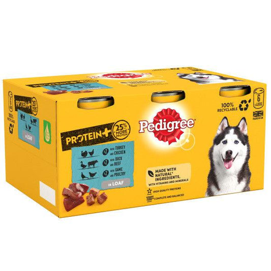 Pedigree Tins Protein + Mix 4x6x400g - North East Pet Shop Pedigree