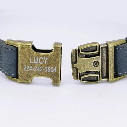Personalised Dog Collar and Leash Set - Leather - North East Pet Shop Dog Shack UK