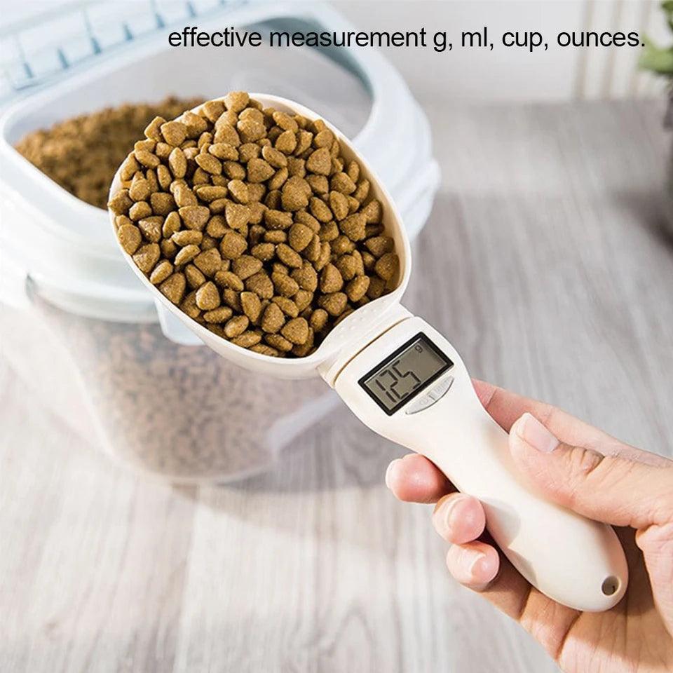 Pet Food Measuring Scoop Electronic Dog Cat Food Measuring Cup Digital Spoon Scale Kitchen Food Scale with LED Display - North East Pet Shop Dog Shack UK