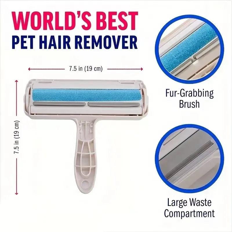 Pet Hair Remover Roller Removing Dog Cat Self Cleaning Lint Pet Hair Remover Pet Hair Remov Cleaning One Hand Operate - North East Pet Shop North East Pet Shop 