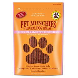 Pet Munchies 100% Natural Chicken & Sweet Potato Dental Sticks - North East Pet Shop Pet Munchies