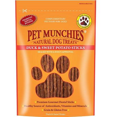 Pet Munchies Dog Treat Dck Swt/Pot 8x90g - North East Pet Shop Pet Munchies